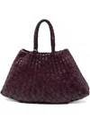 Dragon Diffusion Small Santa Croce Woven Tote Bag In Purple