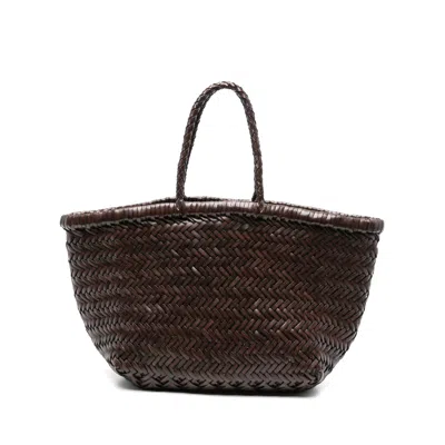 Dragon Diffusion Small Triple Jump Tote Bag In Brown