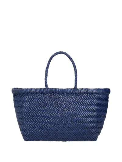 Dragon Diffusion Triple Jump Small Leather Tote In Blue
