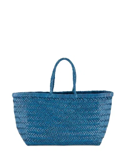Dragon Diffusion Small Triple Jump Woven Tote Bag In Blue