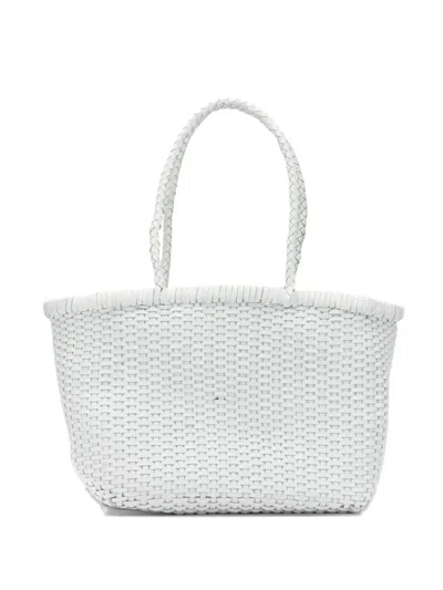 Dragon Diffusion Small Woven Leather Shoulder Bag In Red