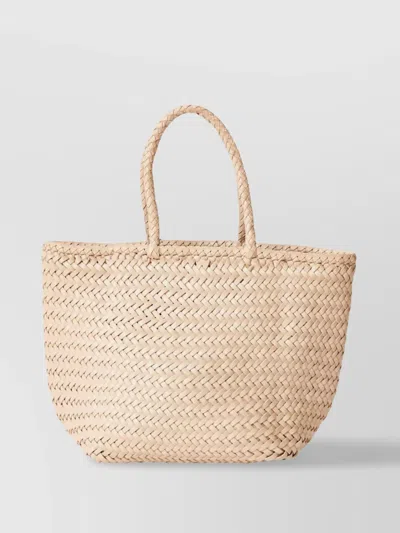 Dragon Diffusion Small Woven Leather Tote Bag