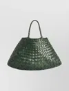 Dragon Diffusion Small Woven Leather Tote Bag