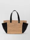 Dragon Diffusion Sovani Raffia Leather Tote Beach Bag In Brown