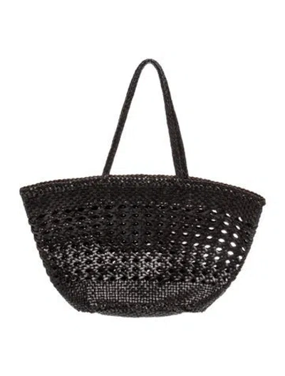 Pre-owned Dragon Diffusion Straw Tote In Brown