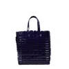 Dragon Diffusion Structured Handbag With Clean Lines And Top Handle In Blue