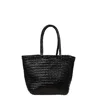Dragon Diffusion Structured Handbag With Minimalist Design And Smooth Finish In Black