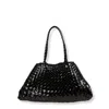 Dragon Diffusion Structured Handbag With Minimalist Design And Top Handle In Black