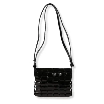 Dragon Diffusion Structured Handbag With Smooth Surface And Minimalist Design In Black