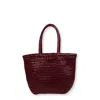 Dragon Diffusion Structured Handheld Tote With Minimalist Aesthetics In Burgundy
