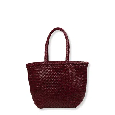 Dragon Diffusion Structured Handheld Tote With Minimalist Aesthetics In Burgundy