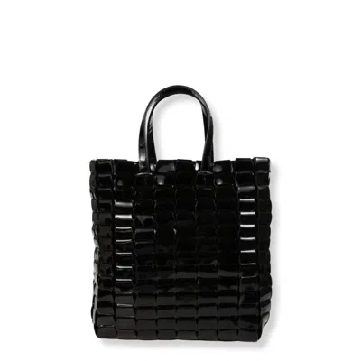 Dragon Diffusion Structured Minimalist Tote Bag With Top Handle In Black