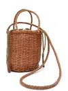 Dragon Diffusion Structured Woven Buff Leather Mini Bag In Brown