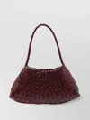Dragon Diffusion Structured Woven Single Handle Shoulder Bag