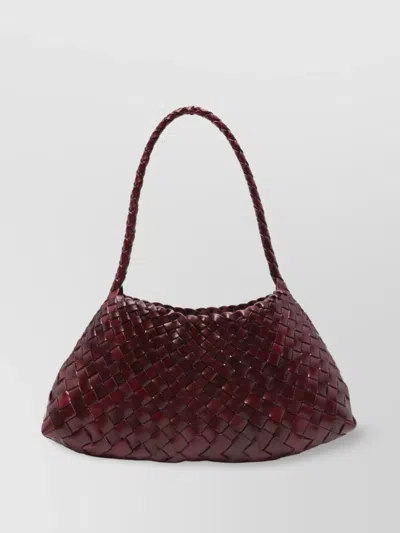 Dragon Diffusion Structured Woven Single Handle Shoulder Bag