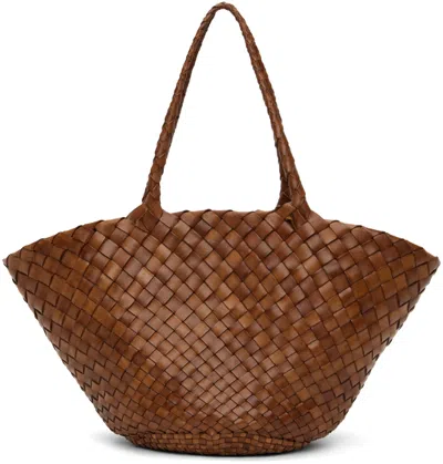 Dragon Diffusion Egola Interwoven Tote Bag In Tan