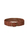 Dragon Diffusion Woven Leather Belt In Brown