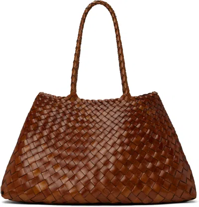 Dragon Diffusion Tan Santa Croce Big Tote In Tan Black Edge