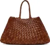 Dragon Diffusion Tan Santa Croce Small Tote In Tan Black Edge