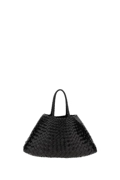 Dragon Diffusion Tapered Black Buffalo Calf Leather Handwoven Bag