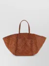 Dragon Diffusion Teresa Rectangular Tote Bag Dual Handles In Brown