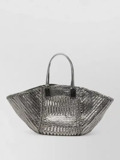 Dragon Diffusion Teresa Tote Bag Metallic Handles In Purple