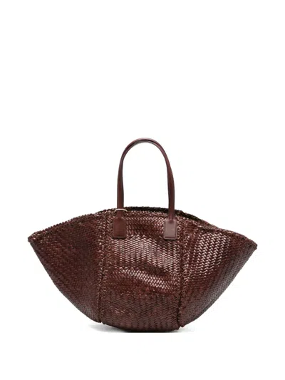 Dragon Diffusion Teresa Woven-leather Tote Bag In Brown