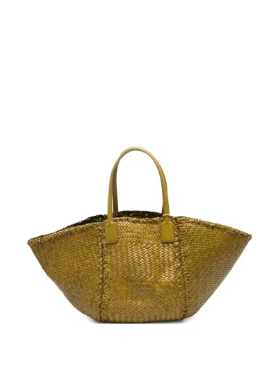 Dragon Diffusion Teresa Woven-leather Tote Bag In Brown