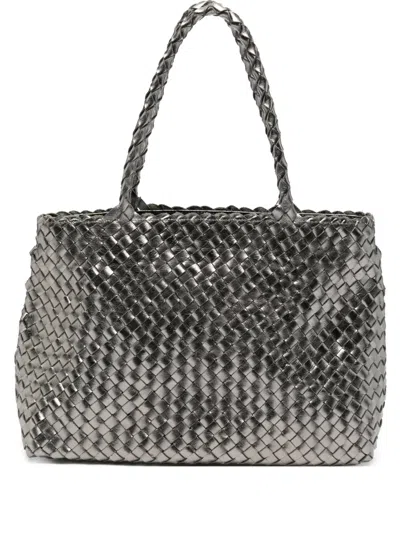 Dragon Diffusion Top Handle Tote Bag In Silver