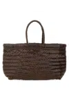 Dragon Diffusion Triple Jump Big Bamboo Leather Bag In Brown