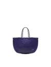 Dragon Diffusion Triple Jump Woven Leather Tote Bag In Purple
