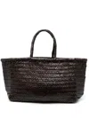 Dragon Diffusion Triple Jump Interwoven-design Tote Bag In Braun
