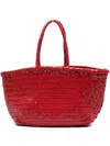 Dragon Diffusion Triple Jump Leather Tote Bag In Red