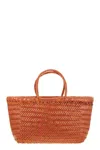 Dragon Diffusion Triple Jump Small - Woven Leather Bag In Brown
