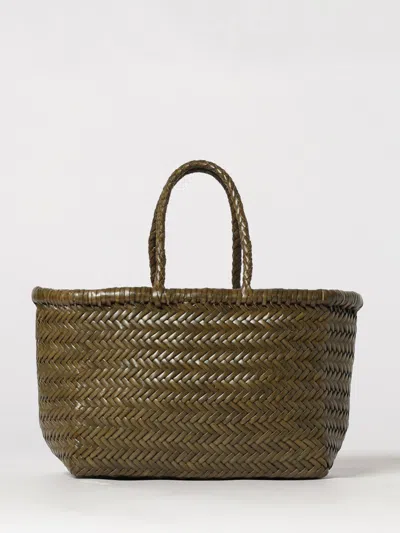 Dragon Diffusion Triple Jump Small Bamboo Bag In Woven Leather In Green