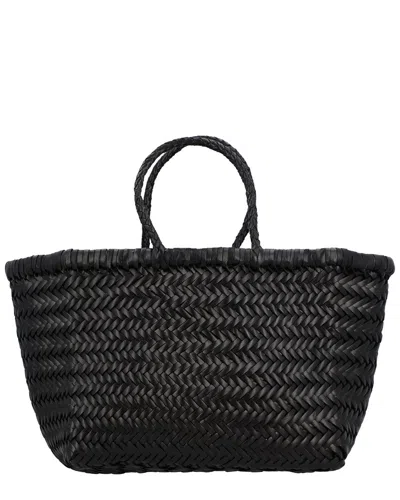 Dragon Diffusion Triple Jump Small Leather Tote In Black