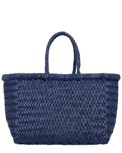 Dragon Diffusion Triple Jump Small Leather Tote In Blue