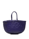 Dragon Diffusion Triple Jump Woven Leather Tote Bag In Purple