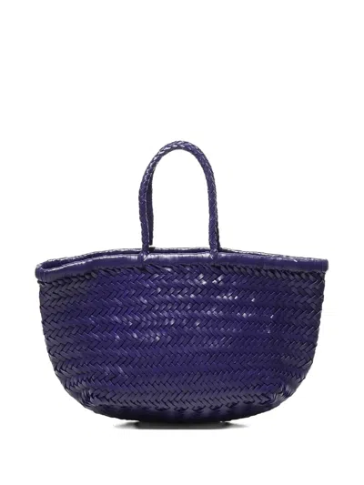 Dragon Diffusion Triple Jump Woven Leather Tote Bag In Purple