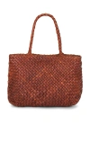 Dragon Diffusion Vintage Mesh Tote Bag In Brown