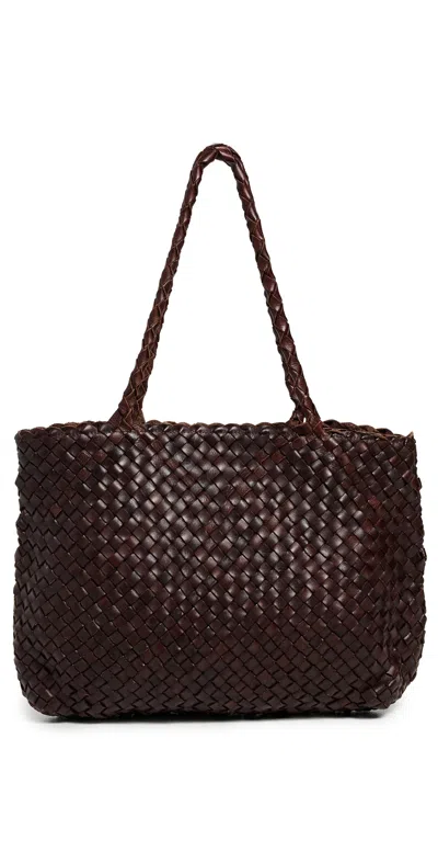 Dragon Diffusion Vintage Mesh Tote Bruciato In Brown