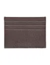 Dragon Diffusion Woven Leather Cardholder In Brown