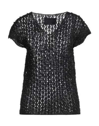 Dragon Diffusion Woman Sweater Black Size 1 Leather