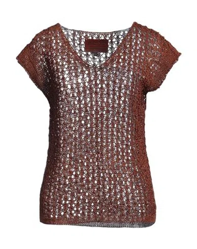 Dragon Diffusion Woman Sweater Brown Size 1 Leather
