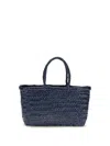 Dragon Diffusion Women Bamboo Triple Jump Small Handbag In Blue