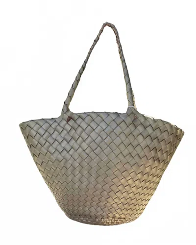 Dragon Diffusion Women's Egola Leather Tote Bag In Pewter In Silver