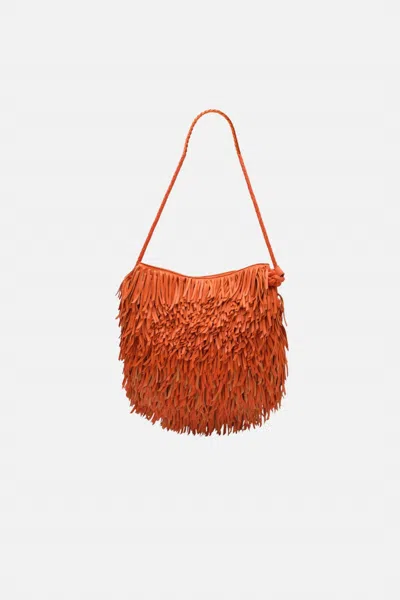Dragon Diffusion Women's Fringe Hobo Bag In Orange