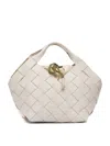 Dragon Diffusion Woven Leather Tote Bag In Neutral