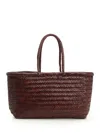 Dragon Diffusion Large Woven Leather Basket Handbags Brown In Brown