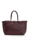 Dragon Diffusion Women Large  Woven Leather Basket In Brown
